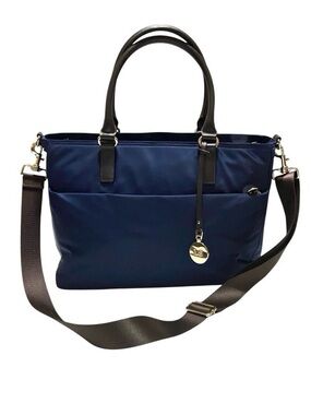 Lo & Sons Brookline Tote Laptop Bag Navy Blue